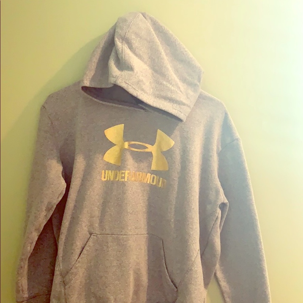 Grey and Gold Under Armour sweatshirt